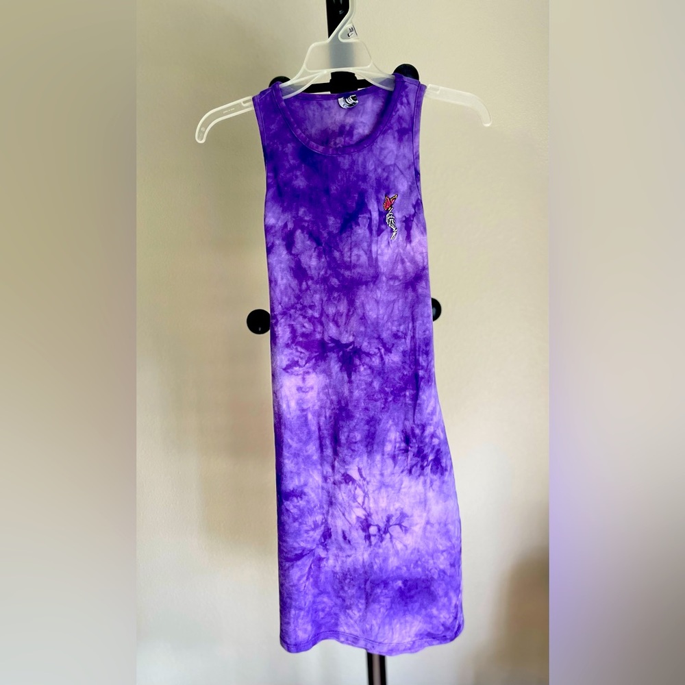 Purple body con dress